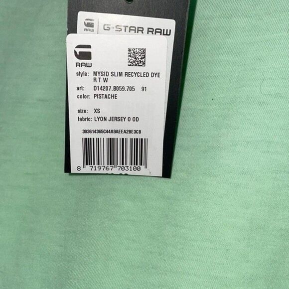G-Star Womens Sz XS Raw Mysid Slim Recycled Dye Top - Picture 8 of 10